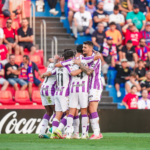 Real Valladolid celebrando un gol en LaLiga Hypermotion