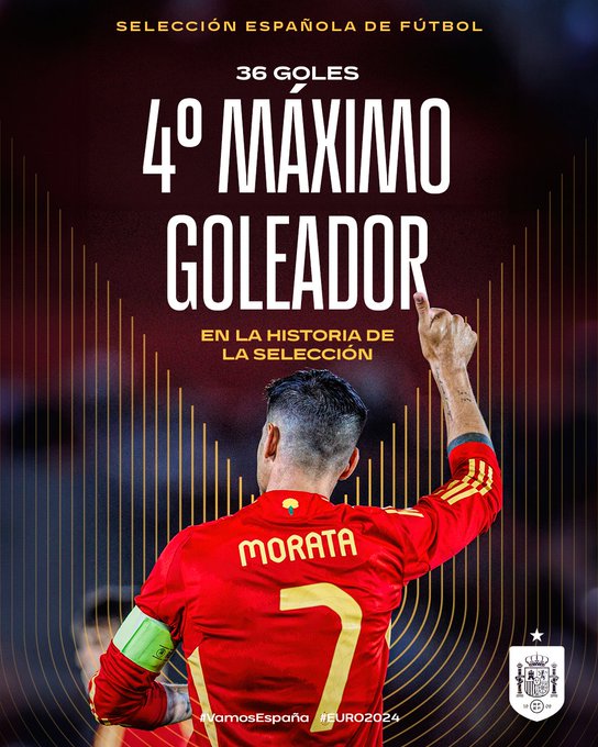 Morata se convierte en 4º máximo goleador de España | @SEFutbol