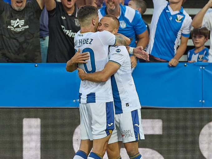 Javi Hernández y Franquesa en Butarque