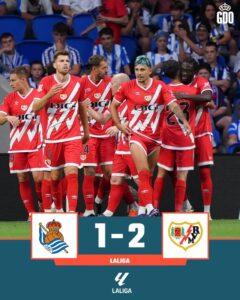 El Rayo Vallecano vence en su visita a la Real Sociedad