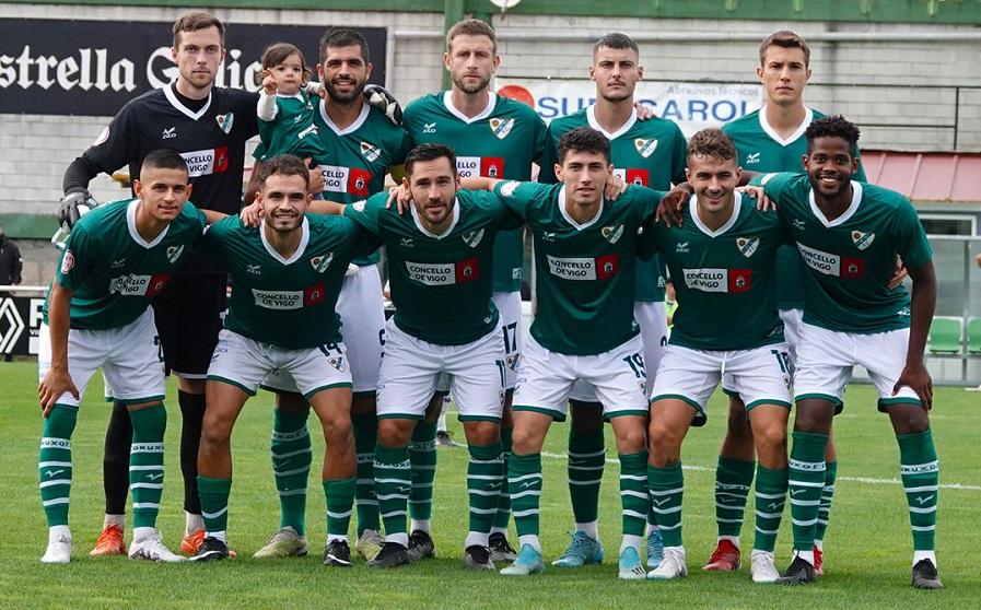 Los jugadores del Coruxo antes de un encuentro de la pasada temporada