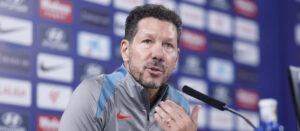 Simeone en la conferencia prensa entre Atlético Madrid y Real Madríd