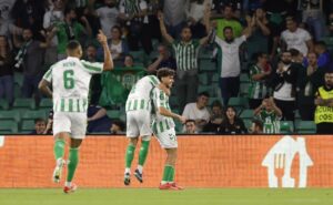 Celebración del gol de Abde