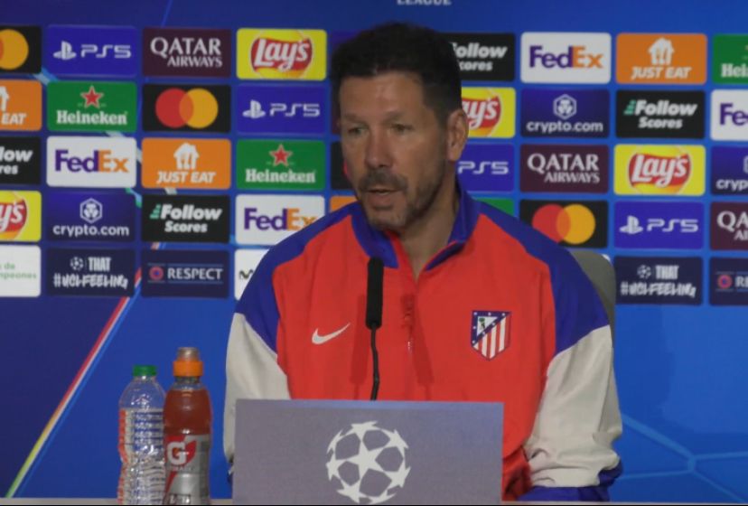 Diego Pablo Simeone elogia a su rival antes del partido, que tendrá lugar el miércoles en el Metropolitano con la vuelta del público