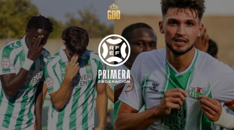 Jugadores del filial del Betis y el Antequera