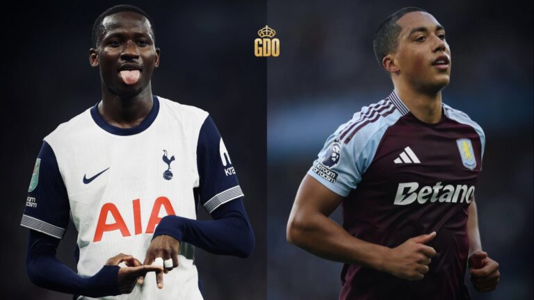 Jugadores de Tottenham y Aston Villa