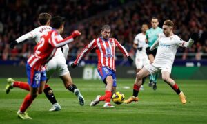 Imagen del partido del Atlético de Madrid contra el Sevilla