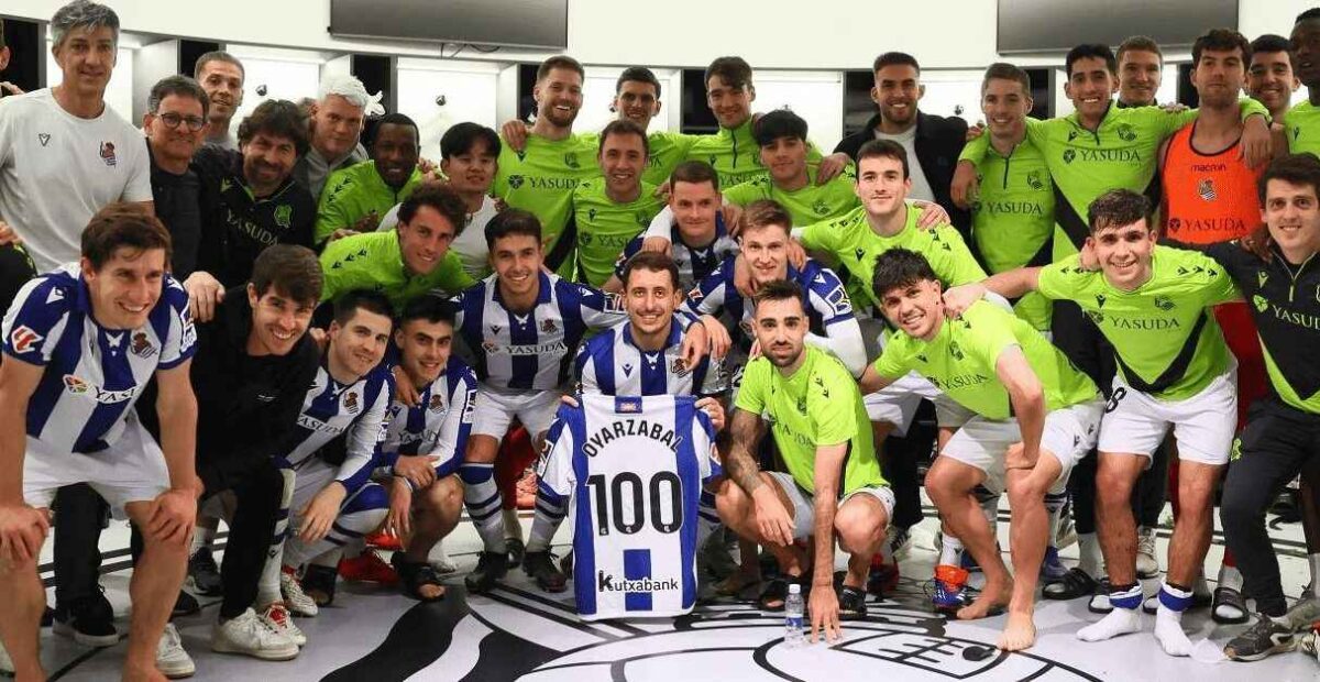 La Real Sociedad celebra los 100 goles de Oyarzabal