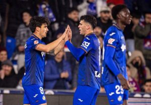 Getafe celebrando un gol