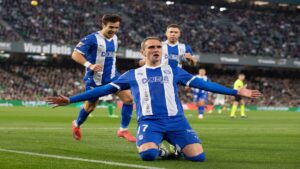 D.Alavés celebrando con Kike García