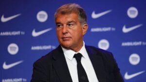 Joan Laporta compareció ante los medios