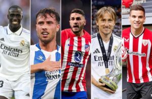 Mendy (Real Madrid), Puado (Espanyol), Koke (Atlético de Madrid), Modric (Real Madrid) y de Galarreta (Athletic Club)