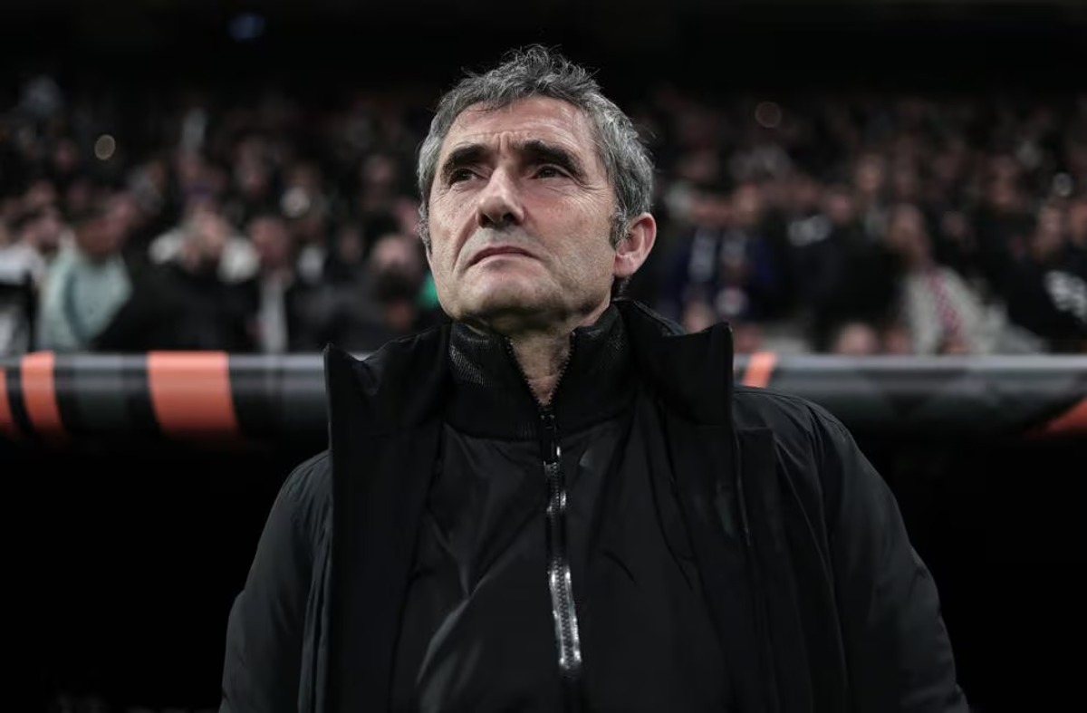 Ernesto Valverde durante la derrota del Athletic Club.