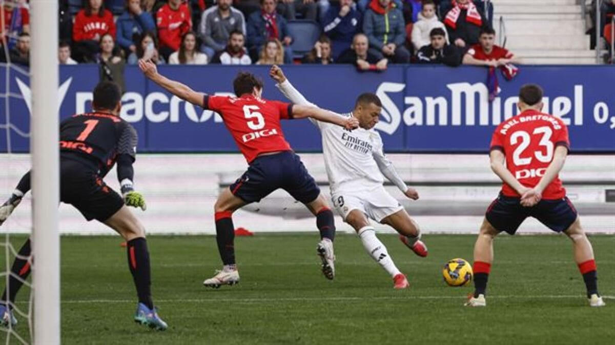 CA Osasuna 1-1 Real Madrid: El Real Madrid lucha, pero se queda sin recompensa