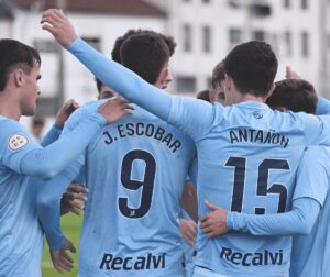 Celta Fortuna celebrando el gol