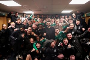 Plantilla del Plymouth Argyle celebrando