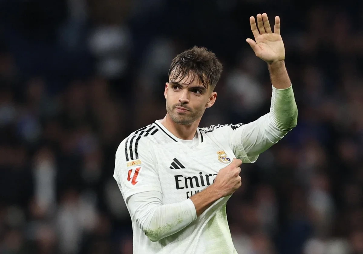 El jugador del Real Madrid Raul Asensio, canterano central