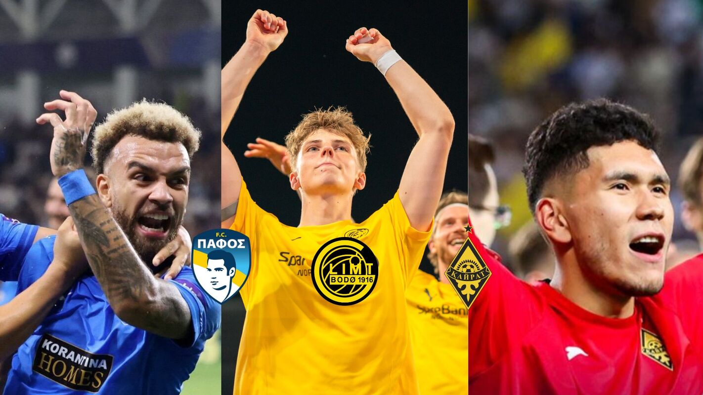 Kairat, Pafos y Bodø/Glimt se clasifican por primera vez en su historia para la Champions League.