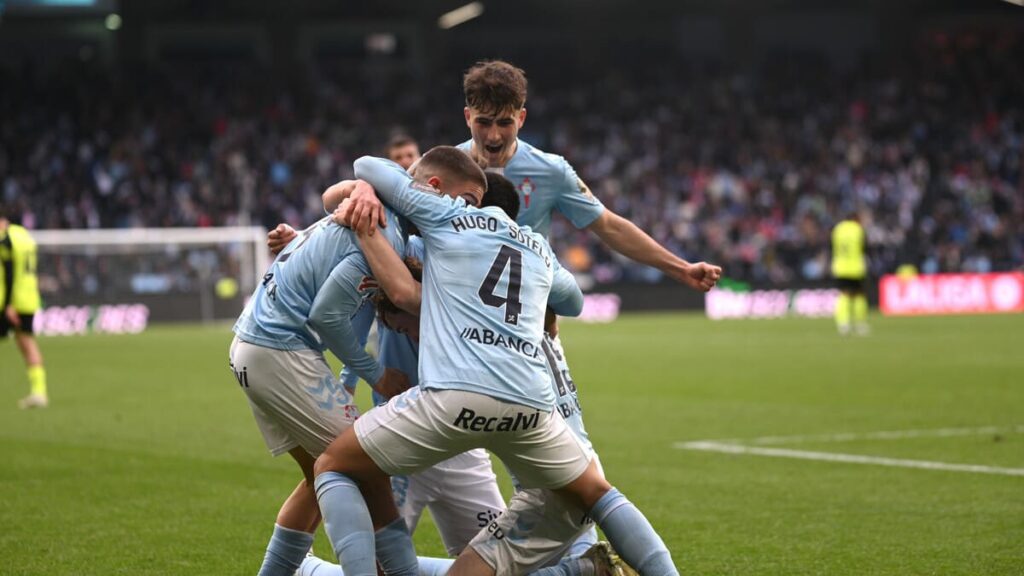 El Celta celebrando un gol en la remontada ante el Betis