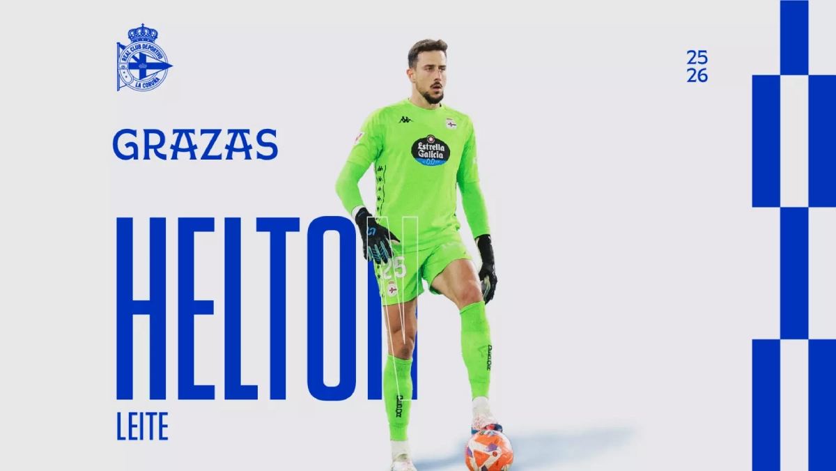 Helton Leite deja de ser guardameta del deportivo | Imagen: rcdeportivo.es