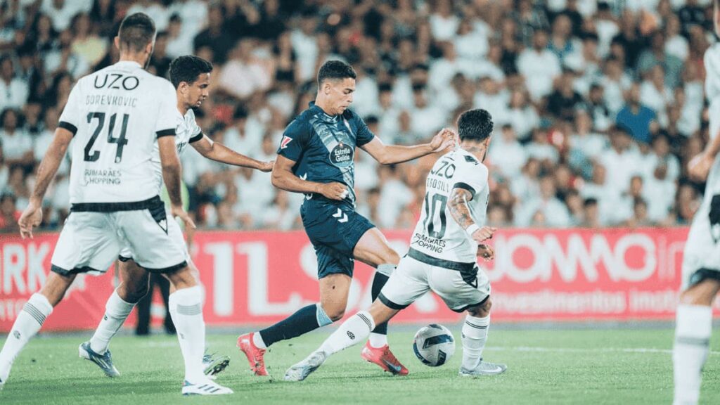 Jones El-Abdellaoui con el Celta ante el Vitória portugés