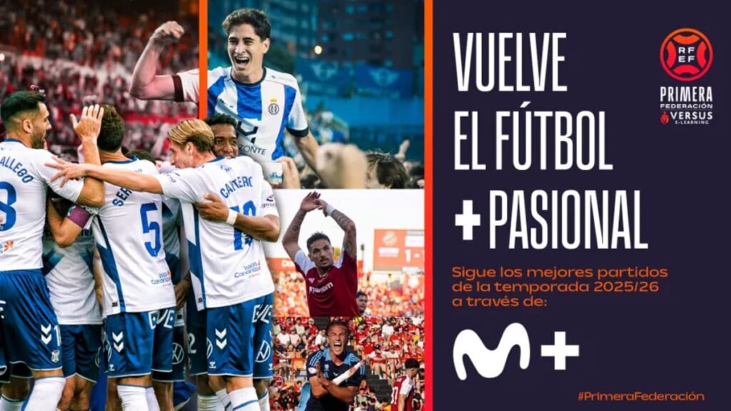 Movistar Plus+ emitirá diez choques por jornada de la Primera RFEF