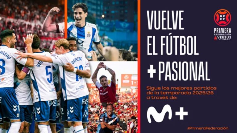Movistar Plus+ emitirá diez choques por jornada de la Primera RFEF