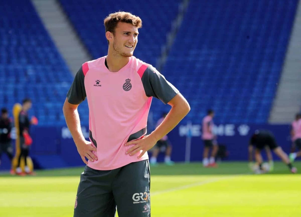 Álvaro García en su paso por la cantera del RCD Espanyol