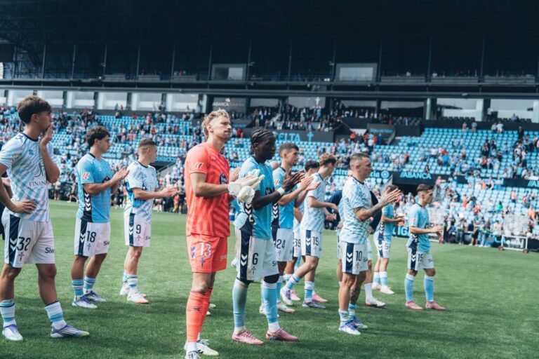 La plantilla del Celta tras su choque contra el Girona