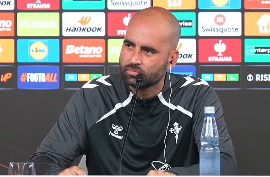 Claudio Giráldez en rueda de prensa previa al Stuttgart - Celta