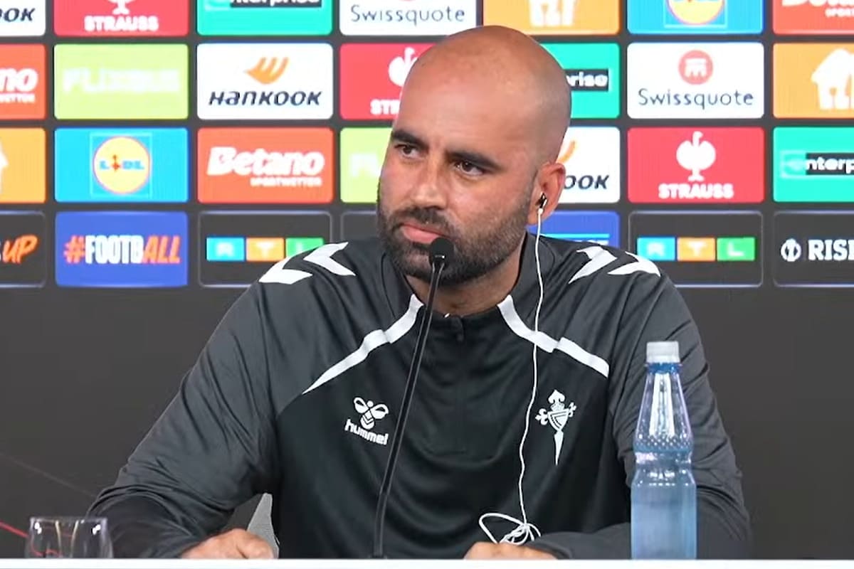 Claudio Giráldez en rueda de prensa previa al Stuttgart - Celta