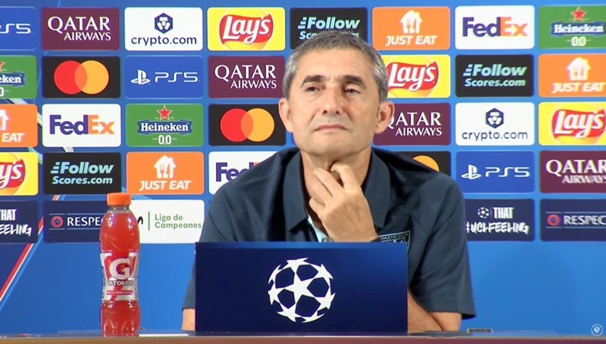 Ernesto Valverde, ante los medios de comunicación