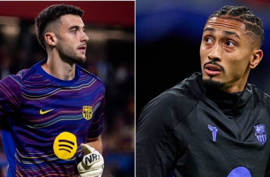 Imágenes de Joan García y Raphinha
