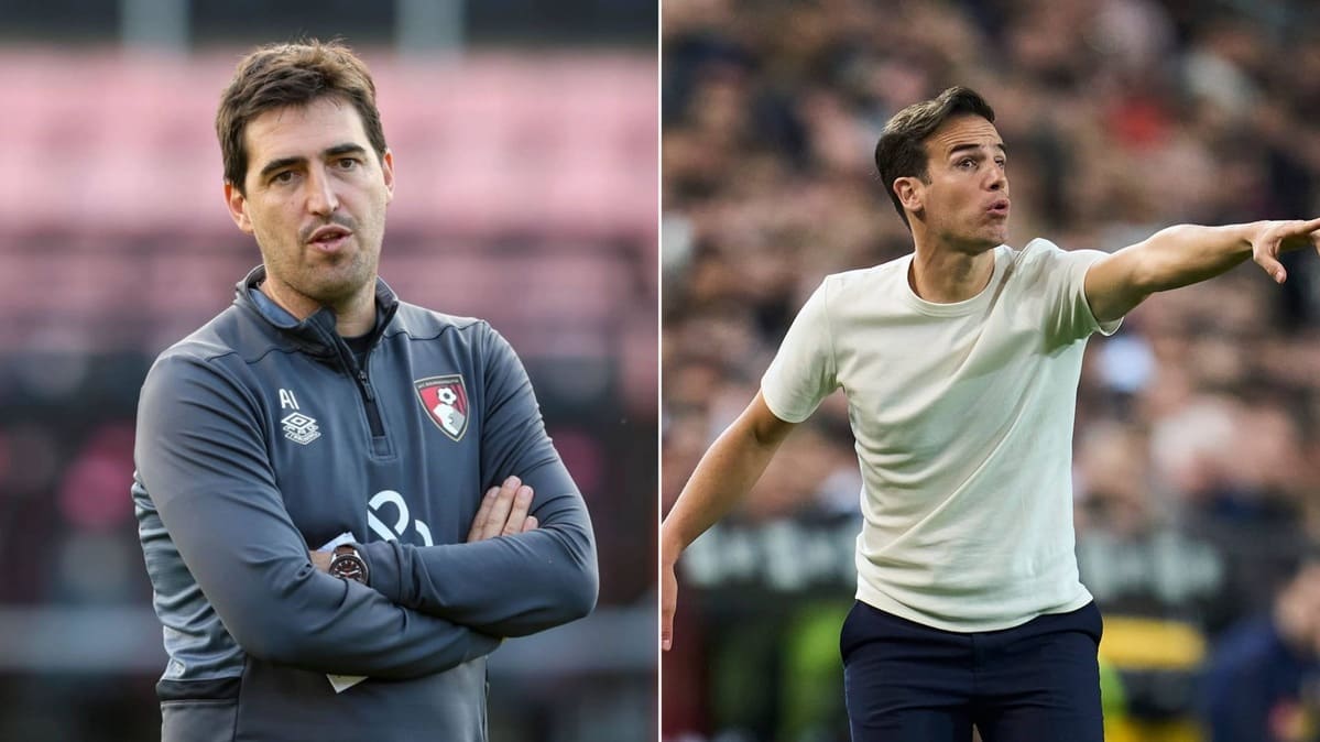 Iraola y Íñigo Pérez, entrenadores formados en Lezama, en imágenes separadas