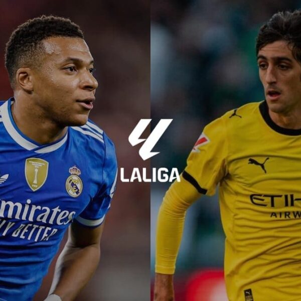 A la izquierda, el Real Madrid, y a la derecha, el Girona FC