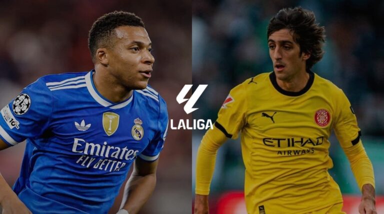 A la izquierda, el Real Madrid, y a la derecha, el Girona FC