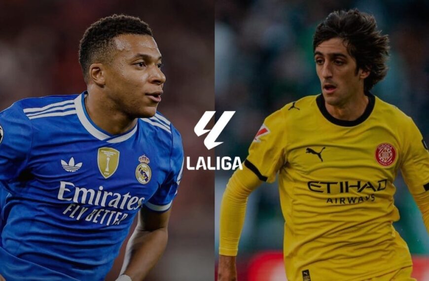 A la izquierda, el Real Madrid, y a la derecha, el Girona FC