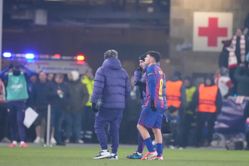 Pedri lesionado contra el Slavia Praga