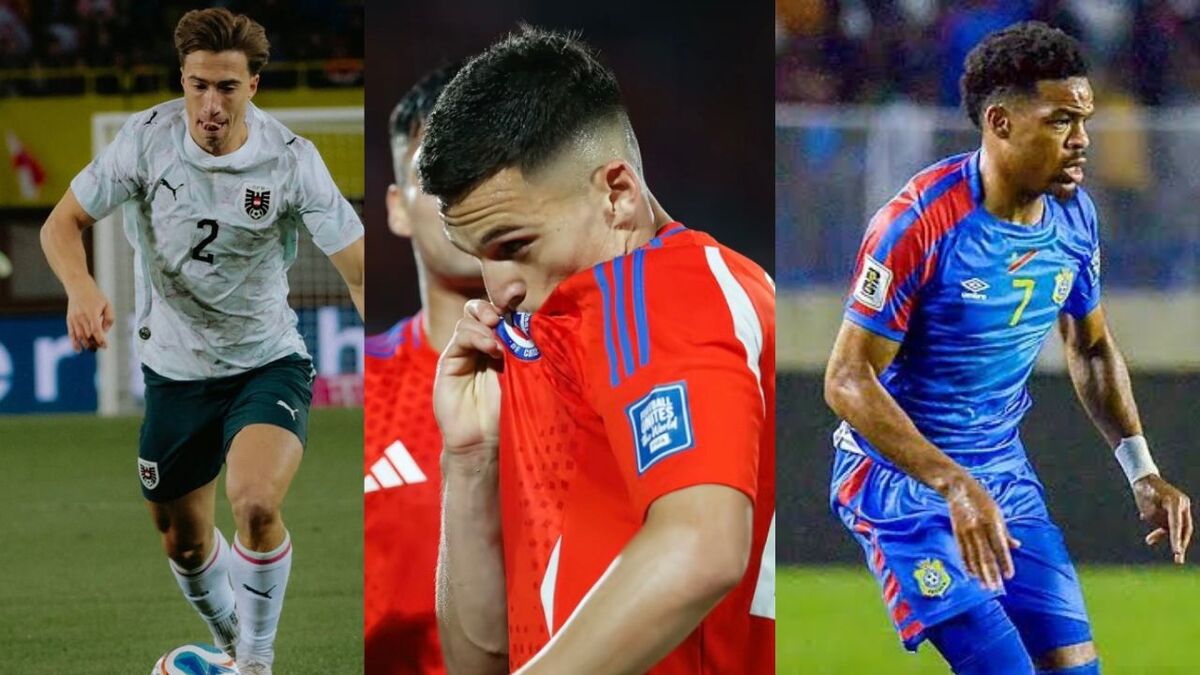los 3 jugadores citados con sus selecciones