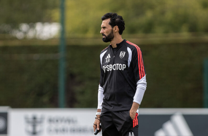 Álvaro Arbeloa durante un entrenamiento del Fulham