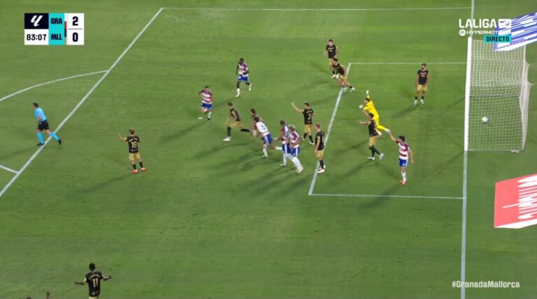 El polémico segundo gol del Granada que desató las protestas del Mallorca