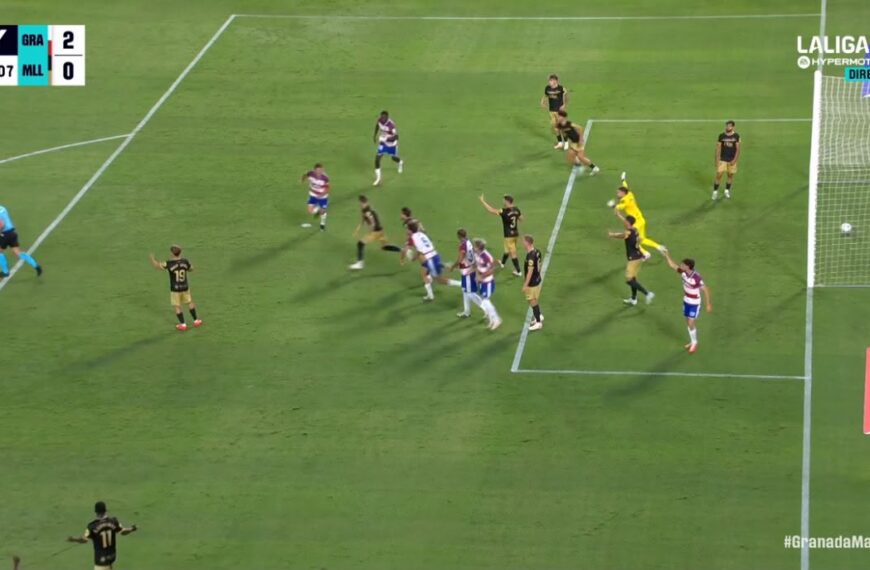 El polémico segundo gol del Granada que desató las protestas del Mallorca