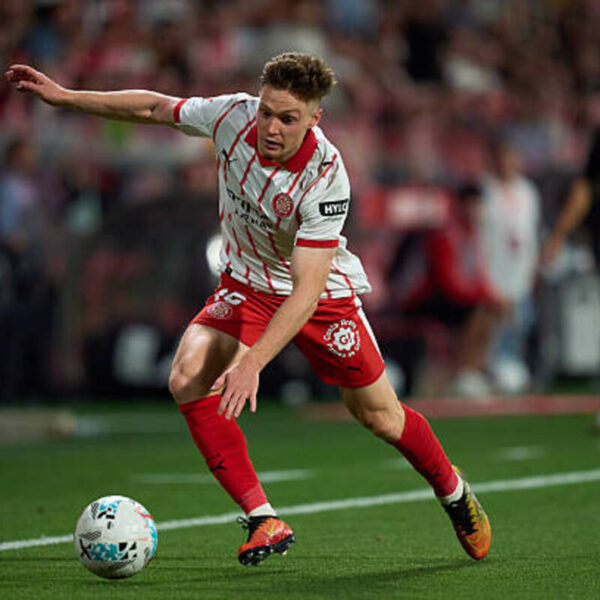 Viktor Tsygankov durante la temporada pasada con la elástica del Girona